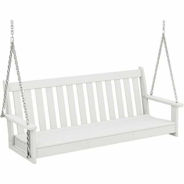 Polywood Vineyard White Porch Swing 633GNS60WH